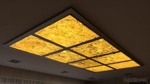 Un cămin plin de furnir de piatră Slate Design